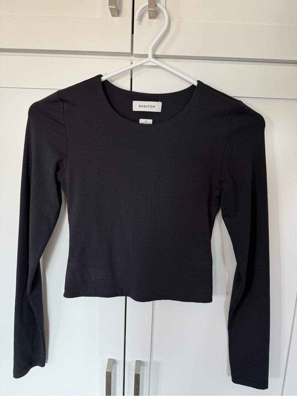 Aritzia Babaton Black Long Sleeve Contour Top
